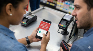 Cliente tentando pagar via Pix com mensagem de erro por instabilidade no sistema